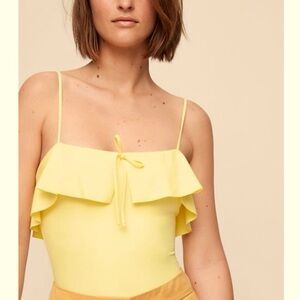 Wilfred Aritzia Yellow NYLA Bodysuit